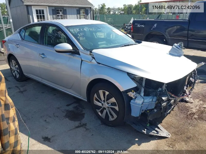 2020 Nissan Altima S Fwd VIN: 1N4BL4BV7LC242096 Lot: 40326762