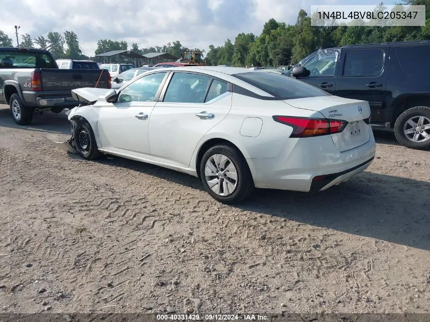 2020 Nissan Altima S Fwd VIN: 1N4BL4BV8LC205347 Lot: 40331429