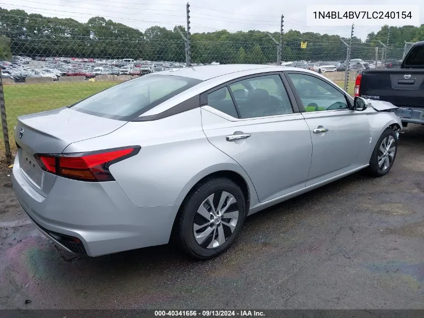 2020 Nissan Altima S Fwd VIN: 1N4BL4BV7LC240154 Lot: 40341656