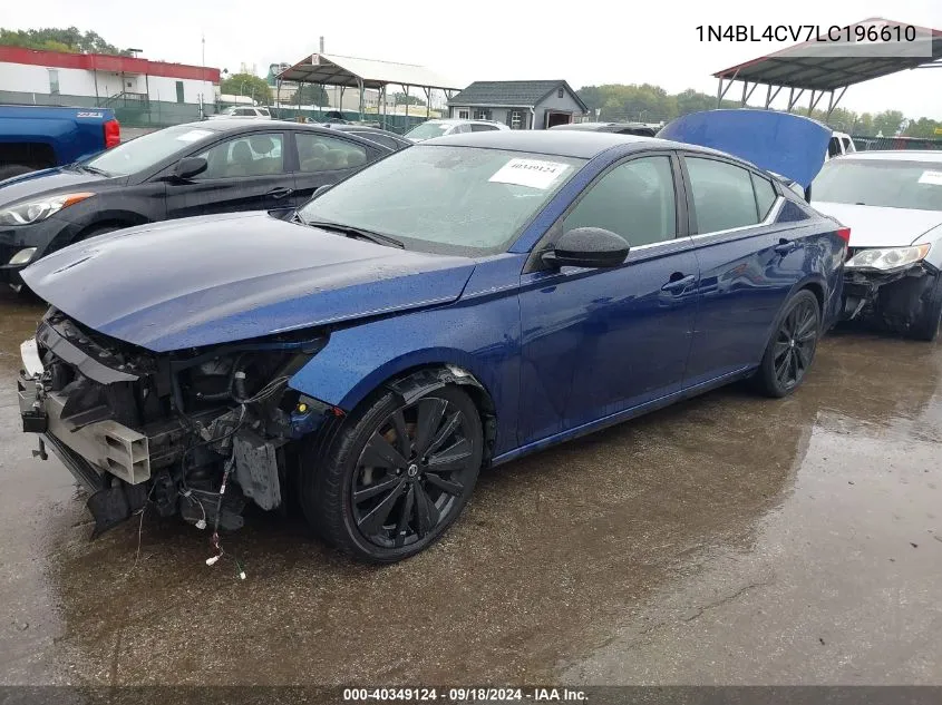 2020 Nissan Altima Sr Fwd VIN: 1N4BL4CV7LC196610 Lot: 40349124