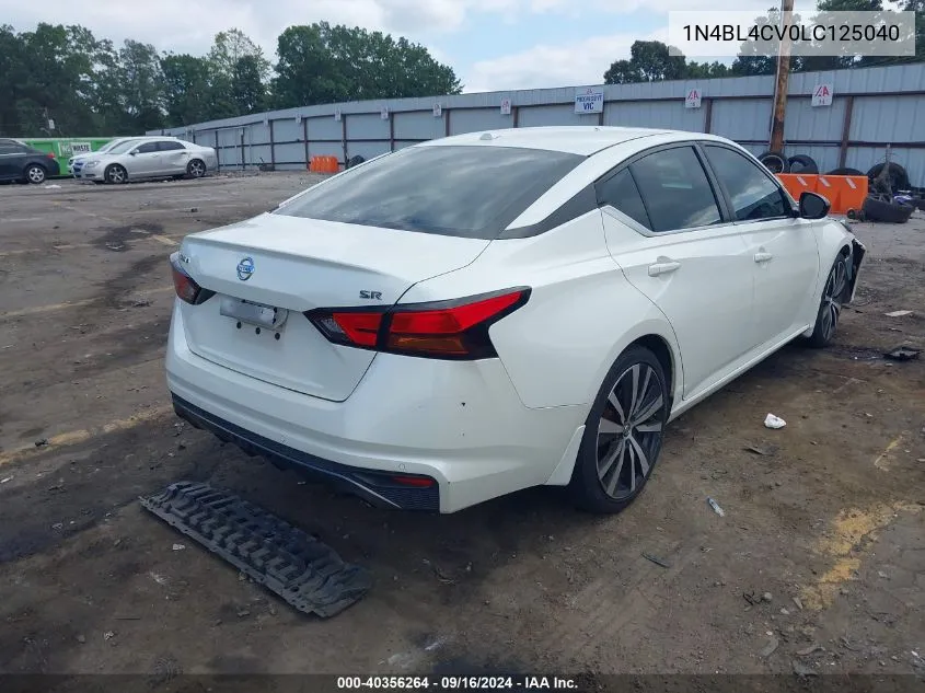 2020 Nissan Altima Sr Fwd VIN: 1N4BL4CV0LC125040 Lot: 40356264