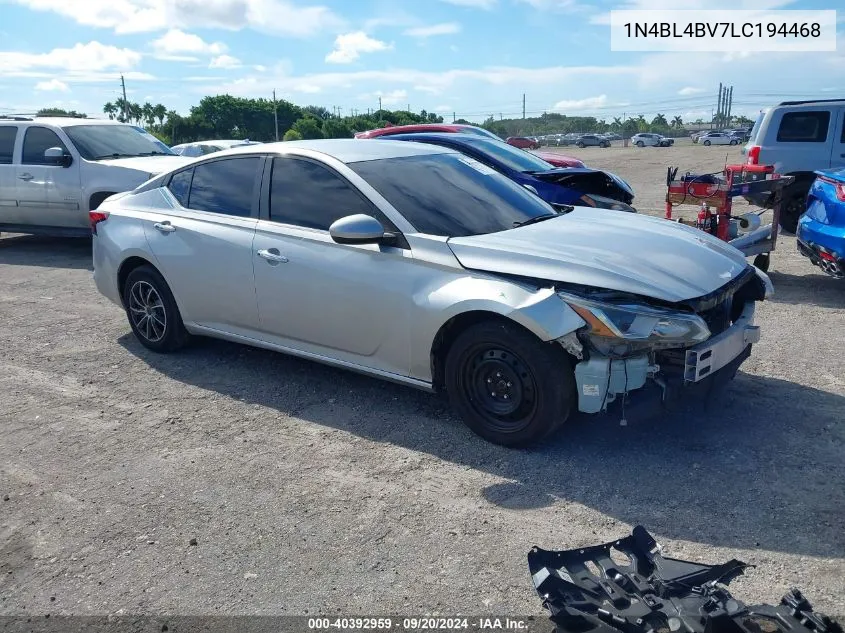 2020 Nissan Altima S Fwd VIN: 1N4BL4BV7LC194468 Lot: 40392959