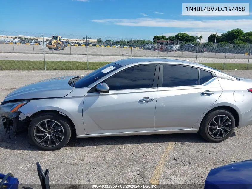 1N4BL4BV7LC194468 2020 Nissan Altima S Fwd