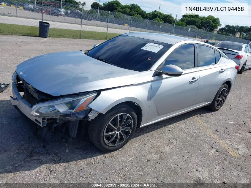 1N4BL4BV7LC194468 2020 Nissan Altima S Fwd