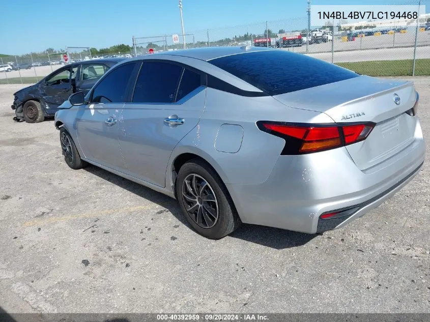 2020 Nissan Altima S Fwd VIN: 1N4BL4BV7LC194468 Lot: 40392959