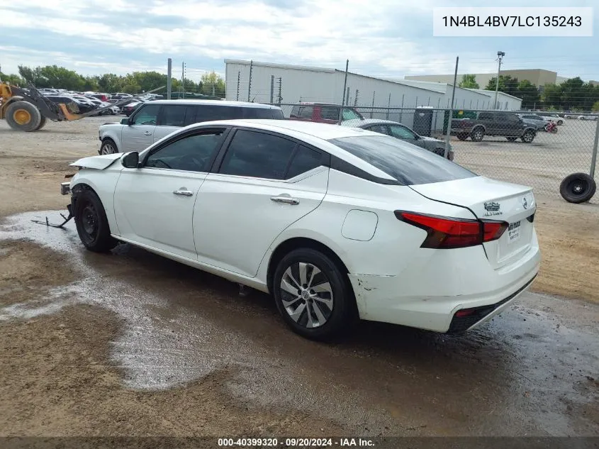 2020 Nissan Altima S Fwd VIN: 1N4BL4BV7LC135243 Lot: 40399320