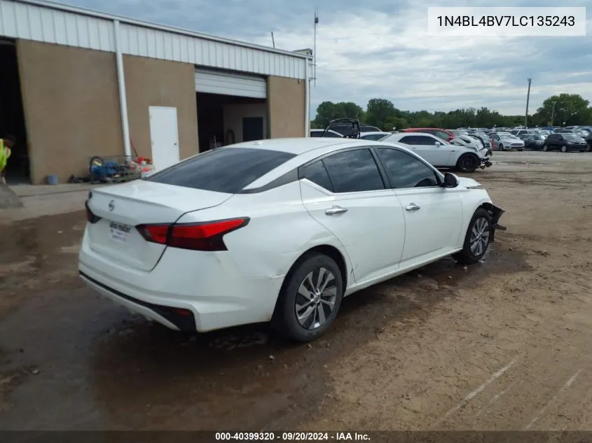 2020 Nissan Altima S Fwd VIN: 1N4BL4BV7LC135243 Lot: 40399320