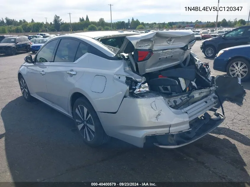 2020 Nissan Altima Sl Fwd VIN: 1N4BL4EV5LC120347 Lot: 40400579