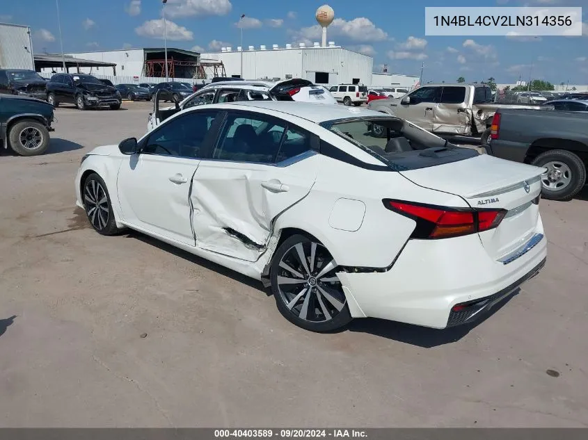 1N4BL4CV2LN314356 2020 Nissan Altima Sr Fwd