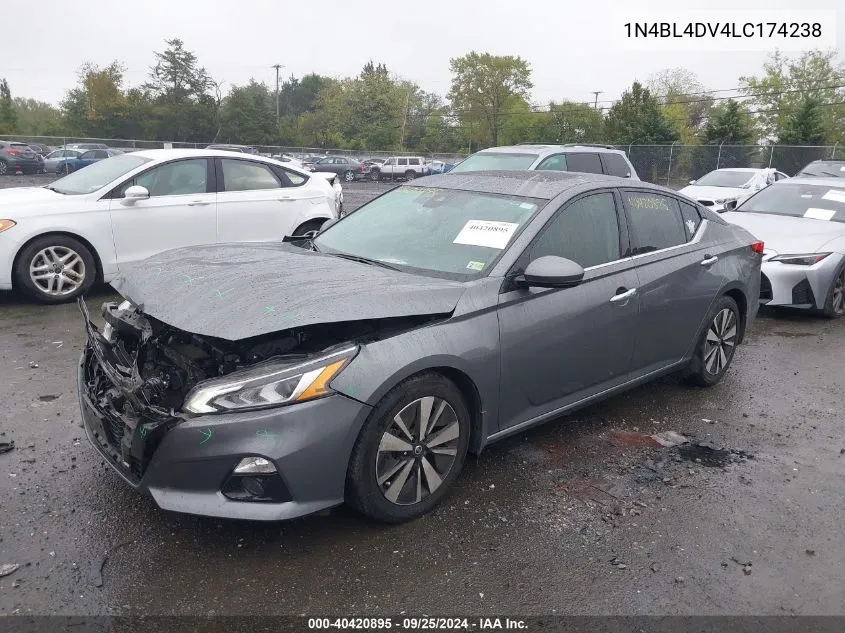 2020 Nissan Altima Sv Fwd VIN: 1N4BL4DV4LC174238 Lot: 40420895