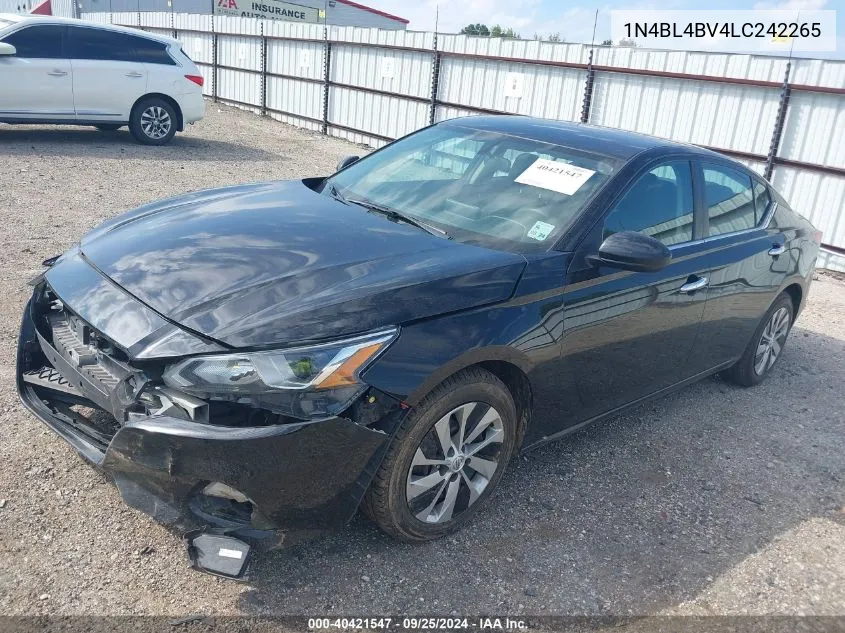 2020 Nissan Altima S Fwd VIN: 1N4BL4BV4LC242265 Lot: 40421547