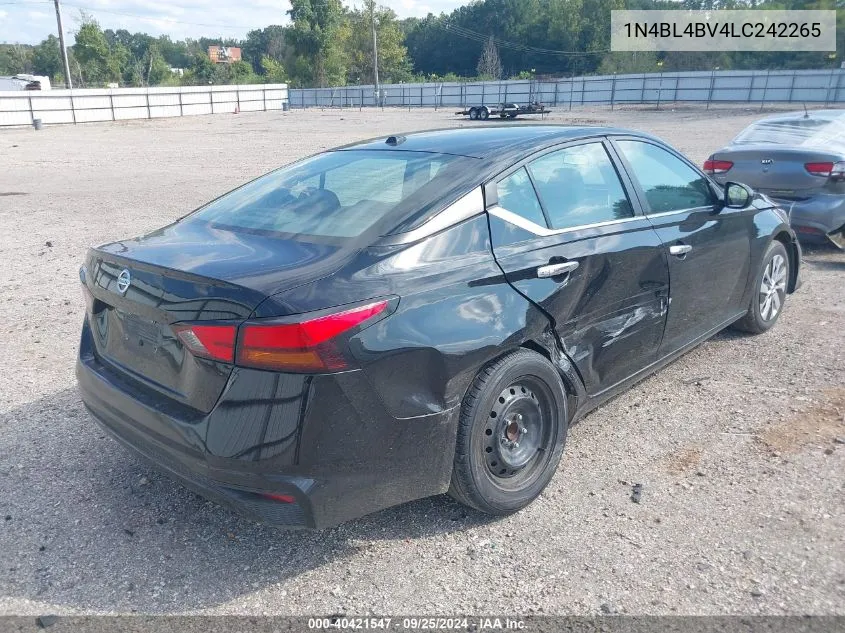 2020 Nissan Altima S Fwd VIN: 1N4BL4BV4LC242265 Lot: 40421547