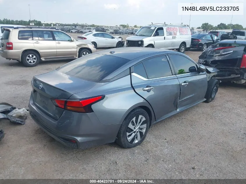 2020 Nissan Altima S Fwd VIN: 1N4BL4BV5LC233705 Lot: 40423701