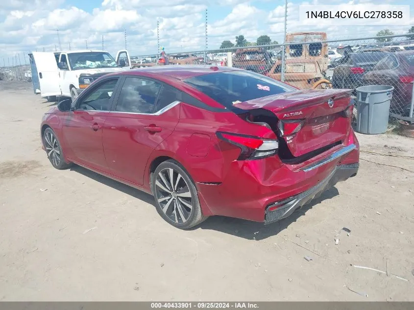 1N4BL4CV6LC278358 2020 Nissan Altima Sr Fwd