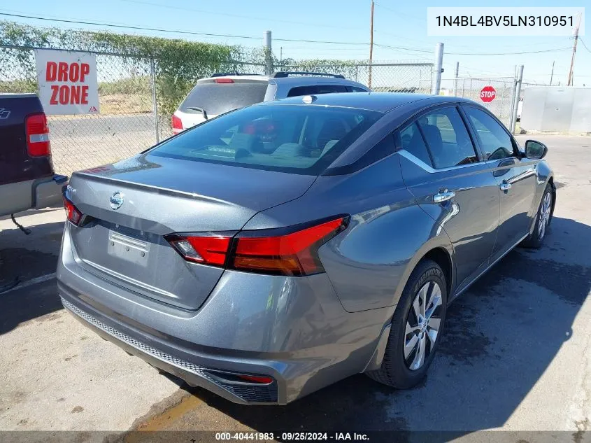 2020 Nissan Altima S Fwd VIN: 1N4BL4BV5LN310951 Lot: 40441983