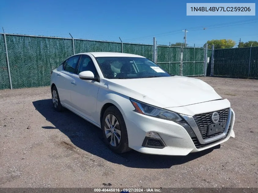 2020 Nissan Altima S Fwd VIN: 1N4BL4BV7LC259206 Lot: 40445816