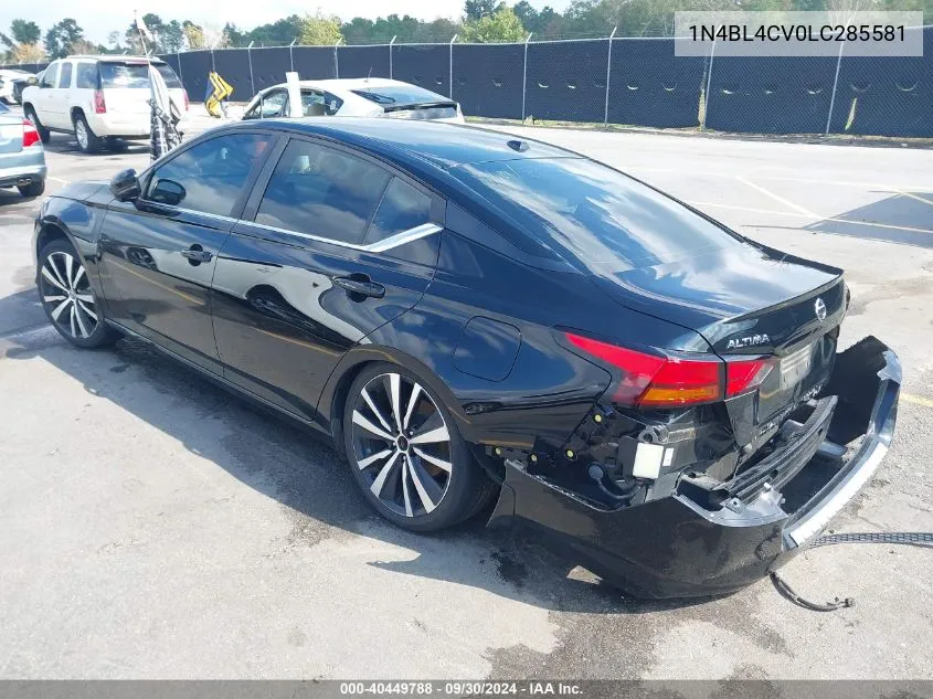 2020 Nissan Altima Sr VIN: 1N4BL4CV0LC285581 Lot: 40449788