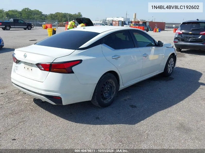 2020 Nissan Altima S VIN: 1N4BL4BV8LC192602 Lot: 40479511