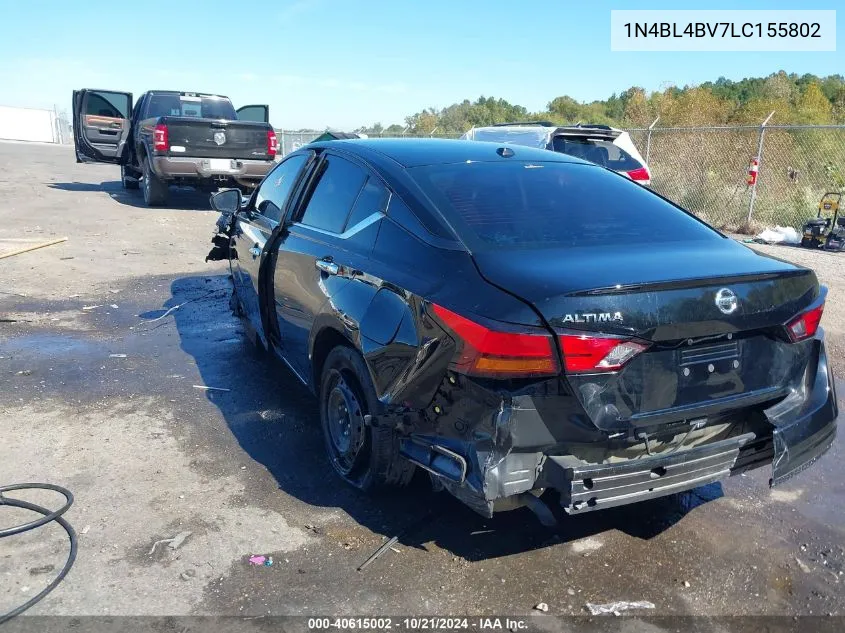 2020 Nissan Altima S Fwd VIN: 1N4BL4BV7LC155802 Lot: 40615002