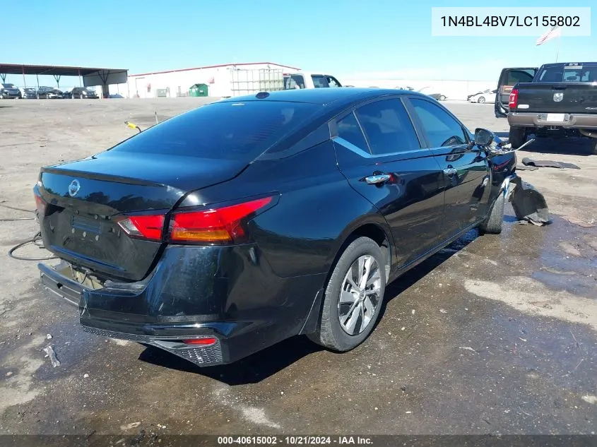 2020 Nissan Altima S Fwd VIN: 1N4BL4BV7LC155802 Lot: 40615002