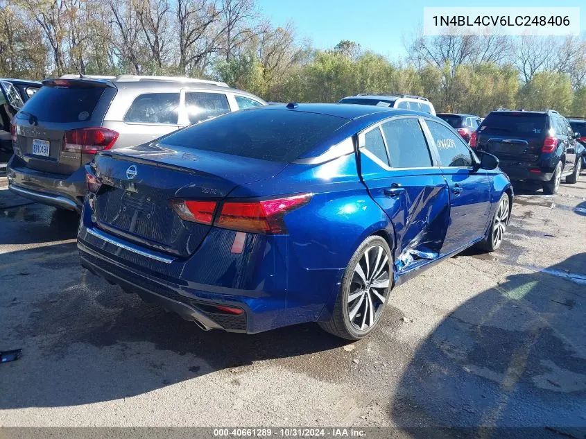 2020 Nissan Altima Sr Fwd VIN: 1N4BL4CV6LC248406 Lot: 40661289