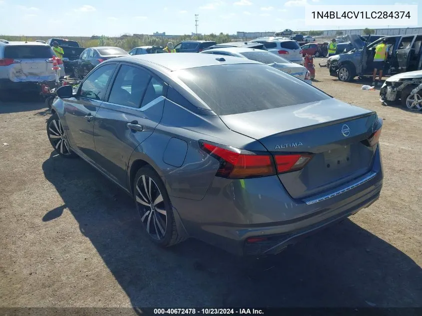 2020 Nissan Altima Sr Fwd VIN: 1N4BL4CV1LC284374 Lot: 40672478