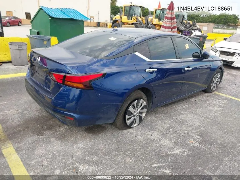 2020 Nissan Altima S Fwd VIN: 1N4BL4BV1LC188651 Lot: 40699822