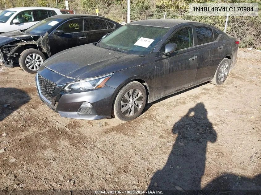 2020 Nissan Altima S Fwd VIN: 1N4BL4BV4LC170984 Lot: 40702106