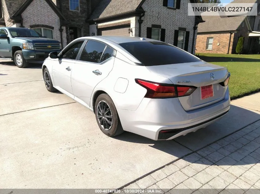 2020 Nissan Altima S Fwd VIN: 1N4BL4BV0LC227147 Lot: 40747820