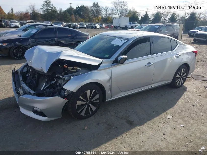 2020 Nissan Altima Sl Fwd VIN: 1N4BL4EV1LC144905 Lot: 40758591