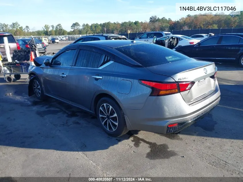 2020 Nissan Altima S Fwd VIN: 1N4BL4BV3LC117046 Lot: 40820507