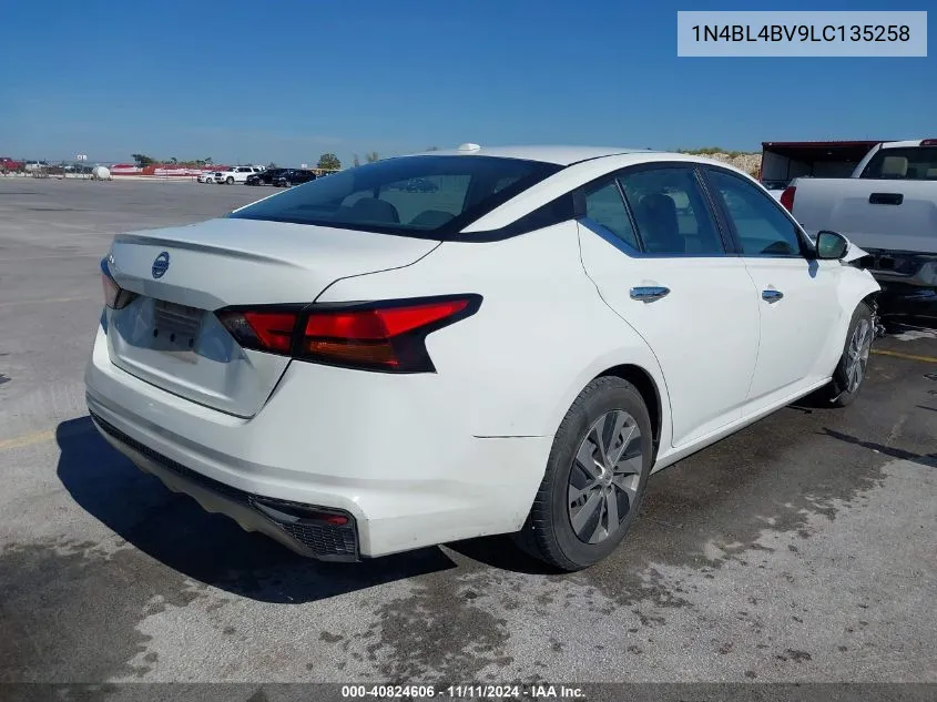 2020 Nissan Altima S Fwd VIN: 1N4BL4BV9LC135258 Lot: 40824606