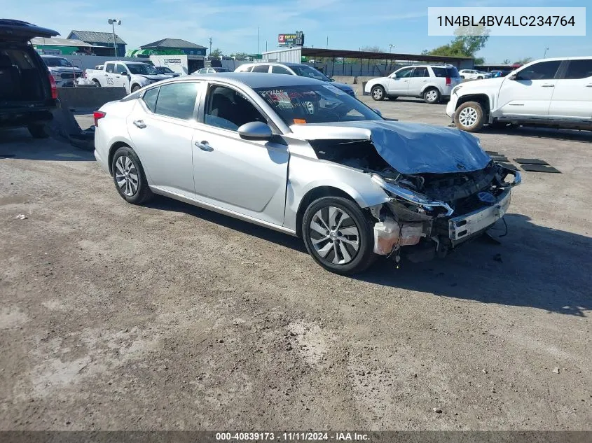 2020 Nissan Altima S Fwd VIN: 1N4BL4BV4LC234764 Lot: 40839173