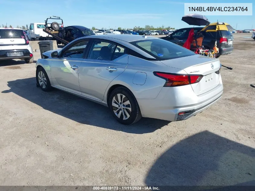 2020 Nissan Altima S Fwd VIN: 1N4BL4BV4LC234764 Lot: 40839173