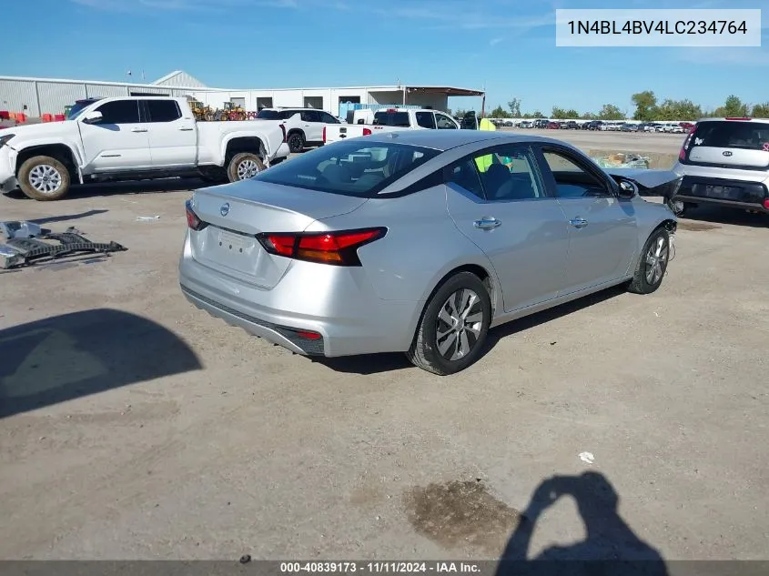 2020 Nissan Altima S Fwd VIN: 1N4BL4BV4LC234764 Lot: 40839173