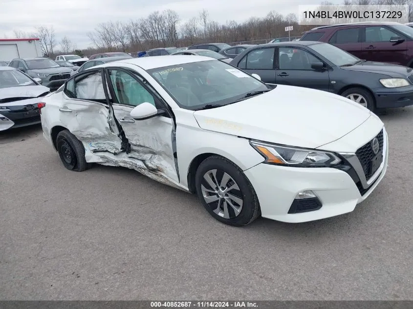 2020 Nissan Altima S Intelligent Awd VIN: 1N4BL4BW0LC137229 Lot: 40852687