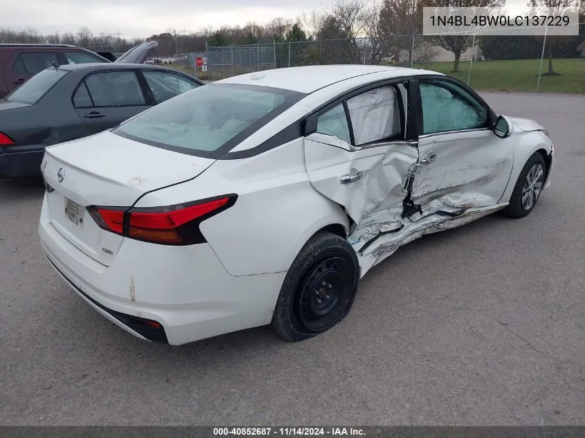 2020 Nissan Altima S Intelligent Awd VIN: 1N4BL4BW0LC137229 Lot: 40852687