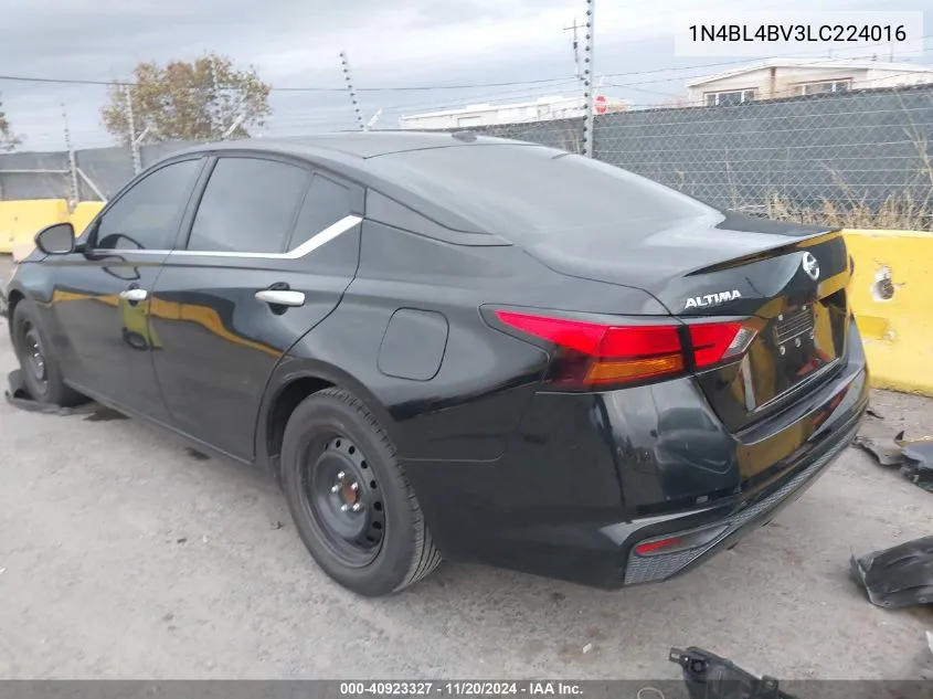 2020 Nissan Altima S Fwd VIN: 1N4BL4BV3LC224016 Lot: 40923327