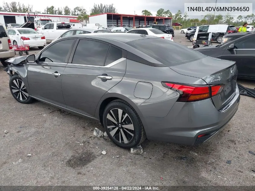 2021 Nissan Altima Sv Fwd VIN: 1N4BL4DV6MN394650 Lot: 39254128