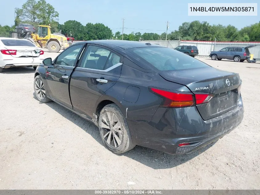 2021 Nissan Altima Sv Intelligent Awd VIN: 1N4BL4DW5MN305871 Lot: 39382970