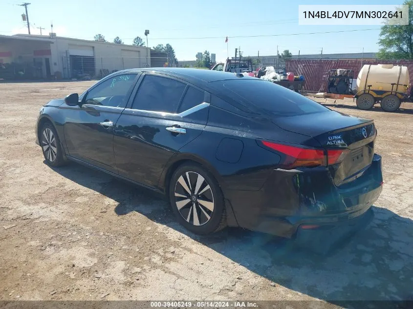 2021 Nissan Altima Sv Fwd VIN: 1N4BL4DV7MN302641 Lot: 39405249