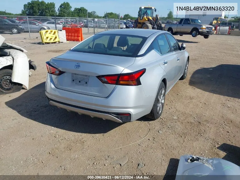 2021 Nissan Altima S Fwd VIN: 1N4BL4BV2MN363320 Lot: 39630423