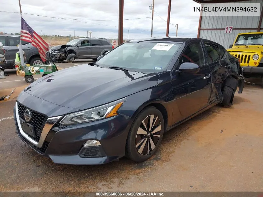 2021 Nissan Altima Sv Fwd VIN: 1N4BL4DV4MN394632 Lot: 39660686