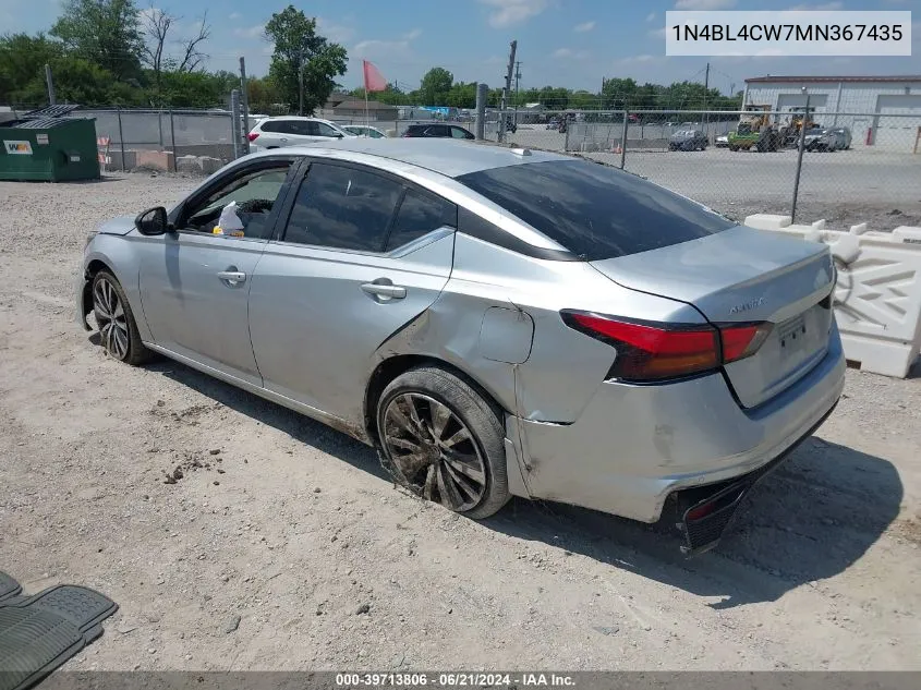 2021 Nissan Altima Sr Intelligent Awd VIN: 1N4BL4CW7MN367435 Lot: 39713806