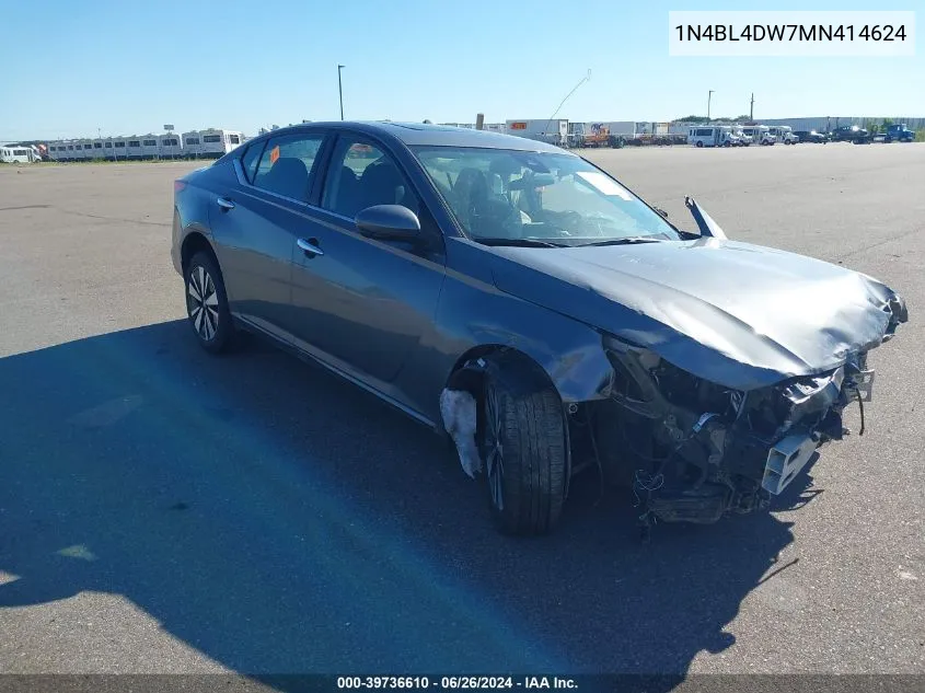 2021 Nissan Altima Sv Intelligent Awd VIN: 1N4BL4DW7MN414624 Lot: 39736610