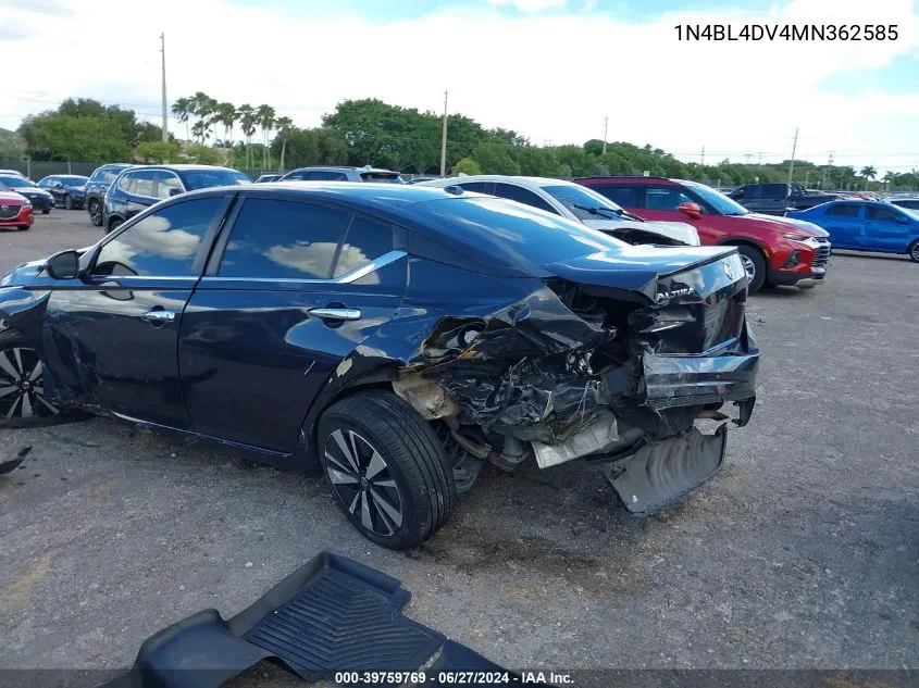 1N4BL4DV4MN362585 2021 Nissan Altima Sv Fwd