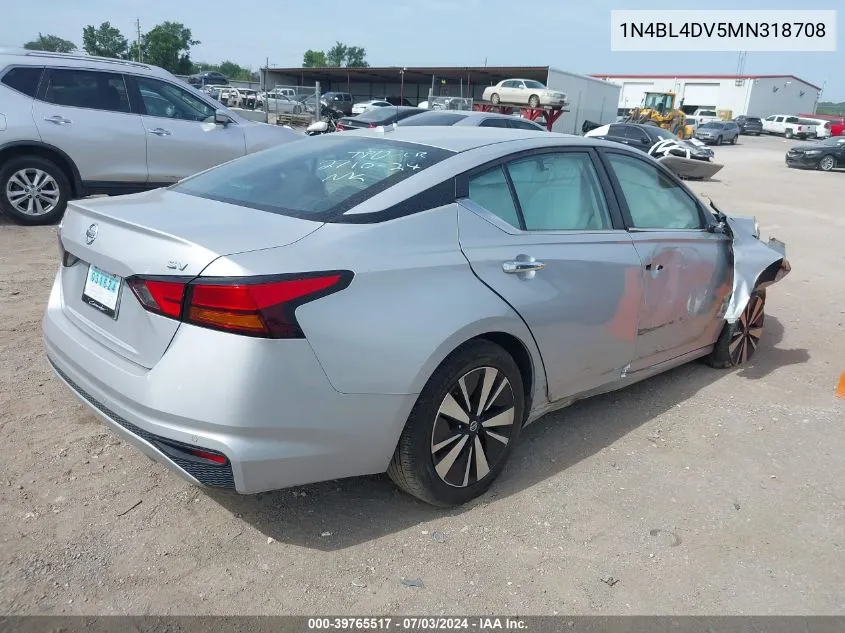 1N4BL4DV5MN318708 2021 Nissan Altima Sv Fwd