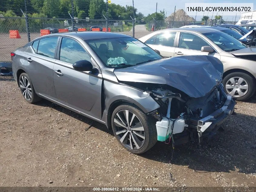 2021 Nissan Altima Sr Intelligent Awd VIN: 1N4BL4CW9MN346702 Lot: 39806012