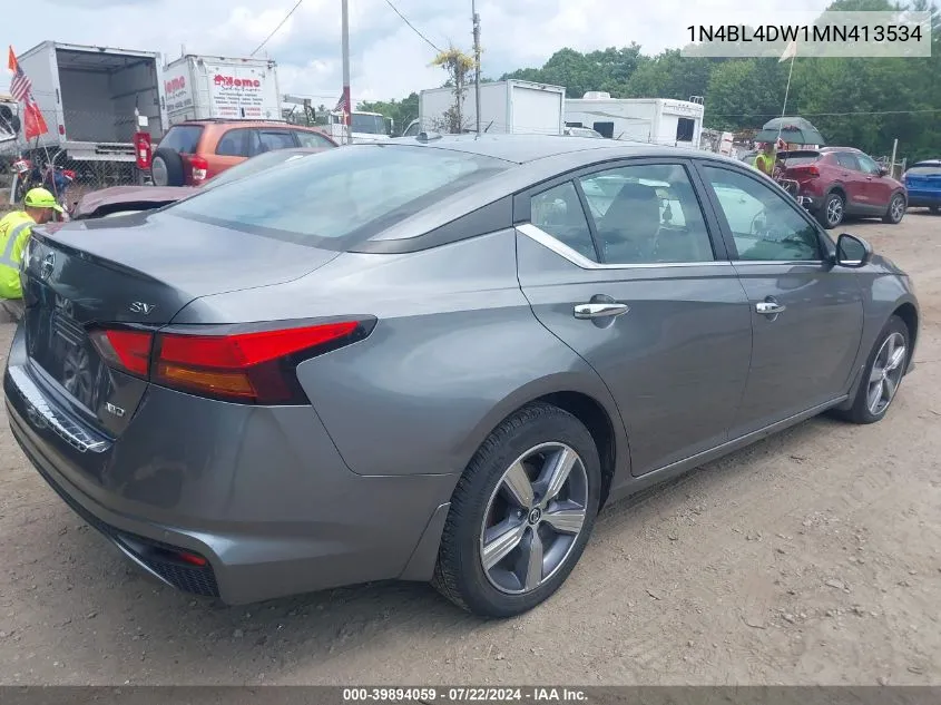 2021 Nissan Altima Sv Intelligent Awd VIN: 1N4BL4DW1MN413534 Lot: 39894059