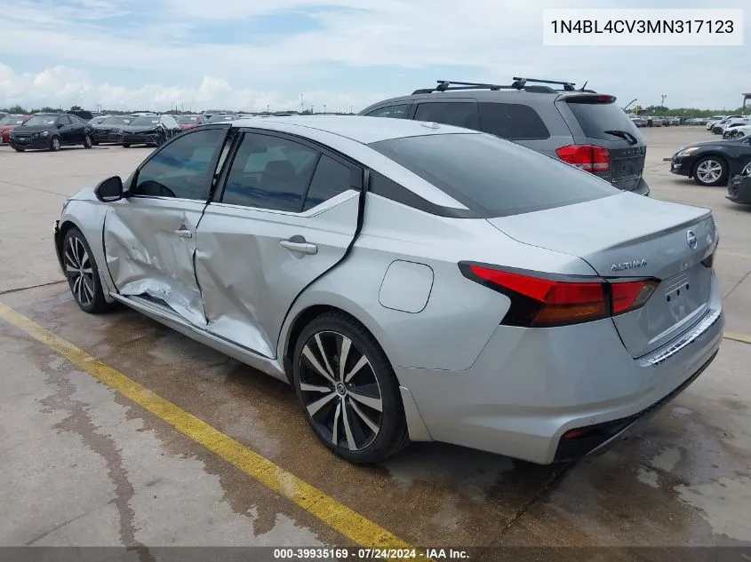 1N4BL4CV3MN317123 2021 Nissan Altima Sr Fwd